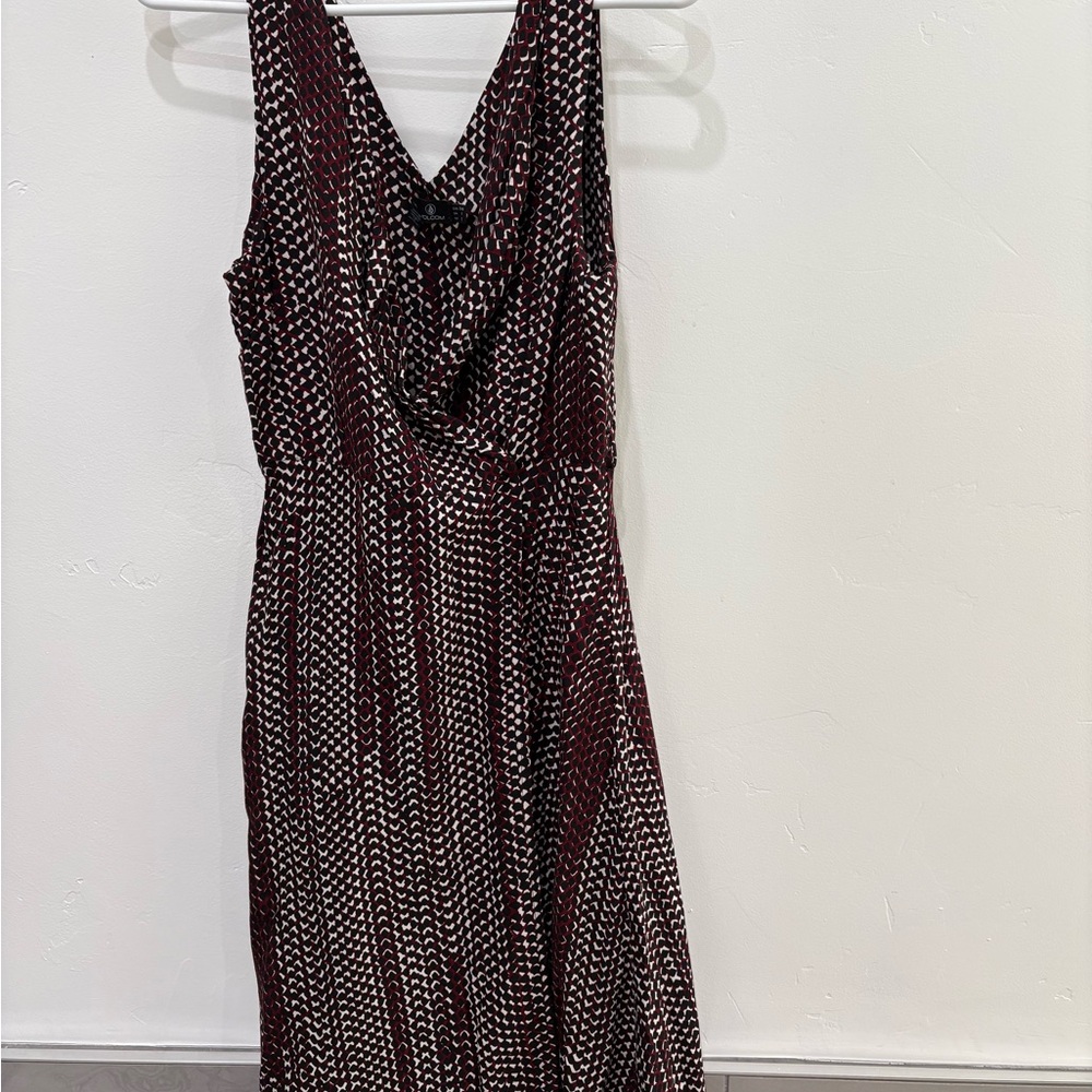 Volcom Black and Red Midi Dress